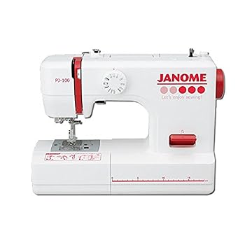【中古】JANOME ジャノメ 電動ミシン 「両手が使えるフットコントローラータイプ」 PJ-100 赤｜ハッピーストア藤岡