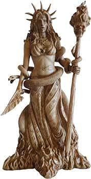【中古】ギリシャの女神 白い魔術師 魔術 ヘカテ 置物 ヘカテ ネクロマンシー 神 マジック パワフル 異教の魔女の像｜ハッピーストア藤岡