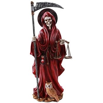 【中古】(非常に良い)グリムリーパー(死神)サンタムエルテ レッドフィギュア Red Santa Muerte Statue Grim Reaper|ハッピーストア藤岡