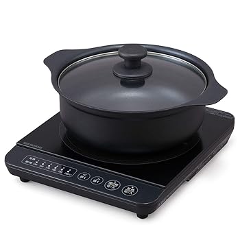 【中古】(非常に良い)アイリスオーヤマ IHコンロ 1口 IHクッキングヒーター 卓上 鍋セット 1400W ブラック IHKP-T3724-B|ハッピーストア藤岡