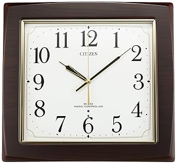 【中古】(非常に良い)リズム(RHYTHM) シチズン 掛け時計 電波時計 連続秒針 ブラウン CITIZEN ネムリーナアスカ 8MY455-006|ハッピーストア藤岡