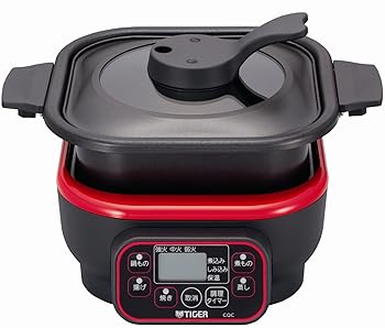 【中古】(非常に良い)タイガー マイコンテーブルクッカー トマトレッド CQC-A070-RT|ハッピーストア藤岡