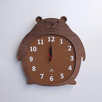 【中古】(非常に良い)ヤマト工芸 Clock Zoo 掛け時計 クマ YK14-003-クマ ブラウン サイズ:約W28.5 D2.5 H29.5cm｜ハッピーストア藤岡