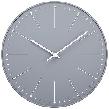 【中古】レムノス 掛け時計 アナログ ダンデライオン 灰 dandelion NL14-11 GY Lemnos 直径290&times;厚さ40mm｜ハッピーストア藤岡