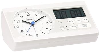 【中古】(非常に良い)セイコー クロック 目覚まし時計 百ます計算 陰山英男モデル セイコースタディタイム 学習 タイマー 白 パール KR893W SEIKO|ハッピーストア藤岡