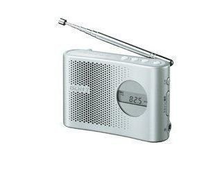 【中古】(非常に良い)SONY FM/AM PLLシンセサイザーハンディーポータブルラジオ シルバー ICF-M55/S｜ハッピーストア藤岡
