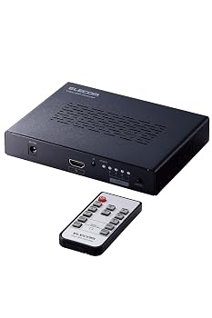 【中古】(非常に良い)エレコム 4画面分割 HDMI画面分割器 マルチビューワー 4K(3840&times;2160)60Hz ps4/5 switch対応 画面回転可能 8つのレイアウト選択 黒 VSP-VWCHD14B｜ハッピーストア藤岡