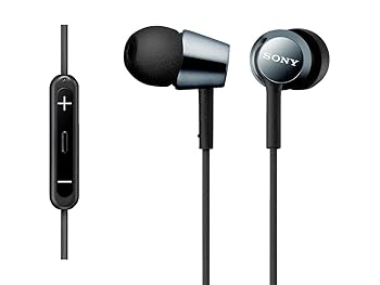 【中古】ソニー イヤホン MDR-EX150IP : カナル型 iPhone/iPod/iPad用リモコン・マイク付き ブラック MDR-EX150IP B|ハッピーストア藤岡