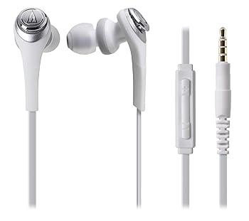 【中古】オーディオテクニカ SOLID BASS iPod/iPhone/iPad専用カナル型イヤホン 重低音 ホワイト ATH-CKS550i WH｜ハッピーストア藤岡