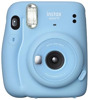 【中古】(非常に良い)富士フイルム(FUJIFILM) インスタントカメラ チェキ instax mini 11 スカイブルー INS MINI 11 BLUE|ハッピーストア藤岡