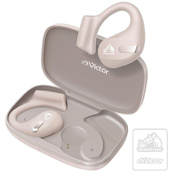 【中古】(非常に良い)JVCケンウッド Victor HA-NP50T-CA ワイヤレスイヤホン Bluetooth オープンイヤー 耳をふさがない ながら聴き マルチポイント 耳掛け 最大38時間｜ハッピーストア藤岡