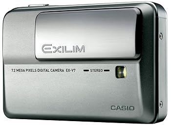 【中古】CASIO デジタルカメラ EXILIM (エクシリム) Hi-ZOOM EX-V7SR シルバー｜ハッピーストア藤岡