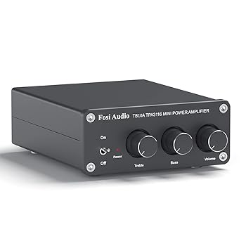 【中古】(非常に良い)Fosi Audio TB10A 2 チャンネルアンプ 100W x 2 パワーアンプ ステレオ オーディオアンプ レシーバー TPA3116 ミニ Hi-Fi クラスD 内蔵アンプ 2.｜ハッピーストア藤岡