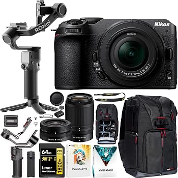 【中古】Nikon Z 30 ミラーレスカメラ 4K DXボディ + レンズキット2個 16-50mm & 50-250mm 1743 フィルムメーカーバンドル DJI RS 3 ミニジンバルスタビ｜ハッピーストア藤岡