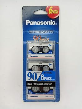 【中古】Panasonic rt-906mcマイクロカセット。6パック。90分各テープの容量。|ハッピーストア藤岡