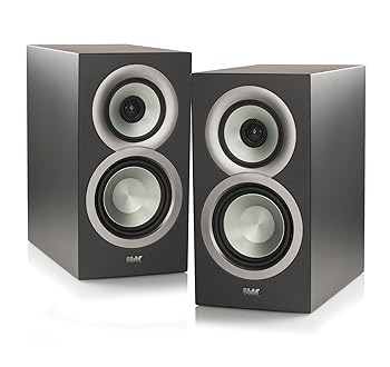 【中古】(非常に良い)ELAC Uni-fi UB5 Slim Bookshelf Speaker (Finished Satin Black Cabinet, Pair)｜ハッピーストア藤岡