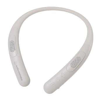 【中古】オーディオテクニカ AT-NSP300BT ワイヤレスネックスピーカー Bluetooth5.0/本体約75g軽量設計/連続再生約13時間/microSDメモリーカード対応|ハッピーストア藤岡