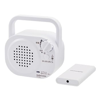 【中古】(非常に良い)オーム電機 AudioComm ワイヤレス耳もとスピーカー テレビ スピーカー 手元 ワイヤレス テレビスピーカー 手元スピーカー 耳元 電池式 ASP-505N|ハッピーストア藤岡