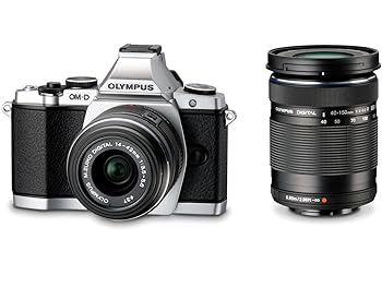 【中古】OLYMPUS ミラーレス一眼 OM-D E-M5 ダブルズームキット シルバー 1605万画素 防塵 防滴 OM-D E-M5 DZKIT SLV｜ハッピーストア藤岡