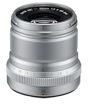 【中古】富士フイルム(FUJIFILM) X 交換レンズ フジノン 単焦点 中望遠 コンパクト 50mm F2 防塵防滴耐低温 絞りリング シルバー F XF50MMF2 R WR S|ハッピーストア藤岡
