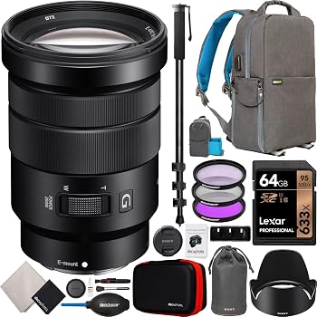 【中古】ソニー 18-105mm F/4 E PZ G OSS パワーズーム Gレンズ SELP18105G ミラーレスEマウントカメラ用 デコギア写真バックパックケース フィルターキ｜ハッピーストア藤岡 196,215円