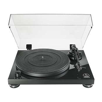 【中古】Audio Technica AT-LPW50PB Fully Manual Belt Drive Turntable 33/45 RPM Speeds with Phono Preampand Carbon Fiber Tonearm Inlcudes High Pe|ハッピーストア藤岡