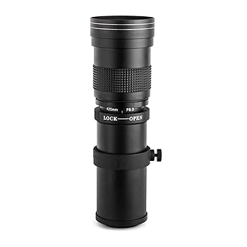 【中古】Opteka 420-800mm f/8.3 HD 望遠ズームレンズ Canon EOS 90D、80D、77D、70D、60D、50D、7D、6D、5D、5DS、1DS、T7i、T7、T7、T6s、T6、T6、T5i｜ハッピーストア藤岡