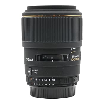【中古】(非常に良い)シグマ 105mm F2.8 EX DG MACRO ニコン用｜ハッピーストア藤岡