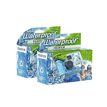 【中古】富士フィルム 使い捨て QuickSnap 防水 プール 水中 35mm カメラ 2個入り|ハッピーストア藤岡