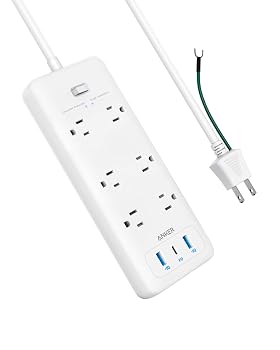 【中古】(非常に良い)Anker PowerPort Strip PD 6（電源タップ コンセント差込口 6口 USB-C 1ポート USB-A 2ポート 延長コード 2m）【PSE技術基準適合 / USB Power De｜ハッピーストア藤岡