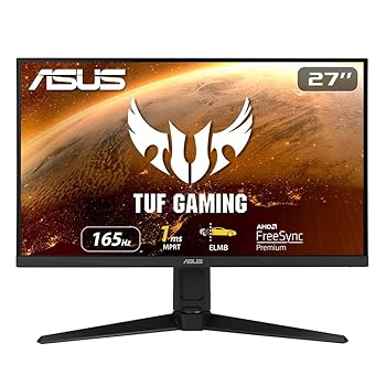 【中古】(非常に良い)ASUS ゲーミングモニター TUF Gaming VG279QL1A 165Hz 27インチ モニター IPS フルHD 1ms HDMI2.0(x2) DisplayPort1.2 高さ調整 縦横回転｜ハッピーストア藤岡