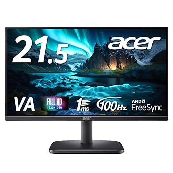 【中古】Acer モニター 21.5インチ フルHD 非光沢 VA 100Hz 1ms(VRB) sRGB 99% AMD FreeSync HDMI 1.4 ミニD-Sub 15ピン スピーカー・ヘッドフォン端子非｜ハッピーストア藤岡
