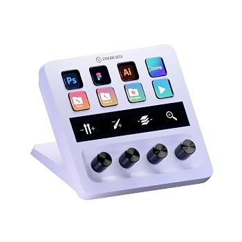 【中古】Elgato Stream Deck + White, オーディオミキサー, コンテンツクリエイターのためのライブ制作とスタジオコントローラー, ストリーミング, 配信,|ハッピーストア藤岡