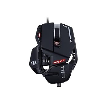 【中古】(非常に良い)Mad Catz マッドキャッツ R.A.T.6+ 有線ゲーミングマウス Optical Gaming Mouse ブラック 国内正規品 MR04DCINBL000-0J|ハッピーストア藤岡