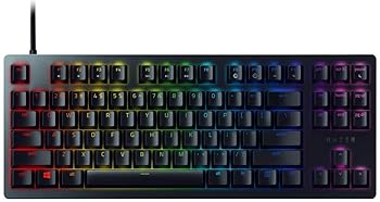 【中古】(非常に良い)Razer ゲーミングキーボード Huntsman Tournament Edition Linear Optical Switch 英語US配列 超高速1.0mm作動 リニア触感 テンキーレス RZ03-03|ハッピーストア藤岡