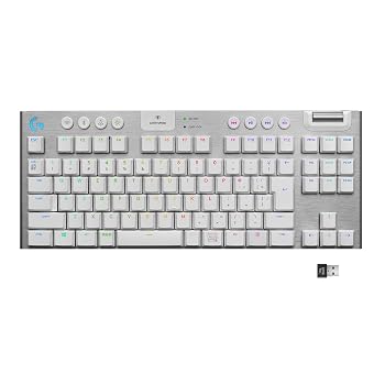 【中古】Logicool G PRO ゲーミングキーボード G913-TKL-TCWH テンキーレス タクタイル 茶軸 TKL 薄型 22mm 確かな打鍵感 GLスイッチ 無線 ゲーミング キ|ハッピーストア藤岡