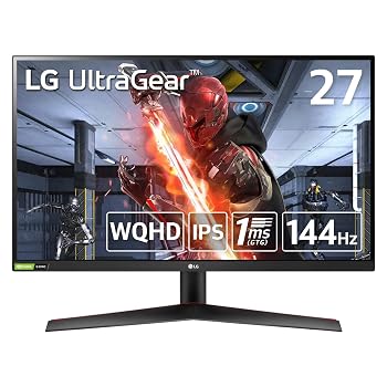 【中古】LG フレームレス ゲーミングモニター UltraGear 27GN800-B 27インチ/WQHD(2560×1440)/IPS非光沢/144Hz/1ms(GtoG)/G-SYNC Compatible,FreeSync P|ハッピーストア藤岡