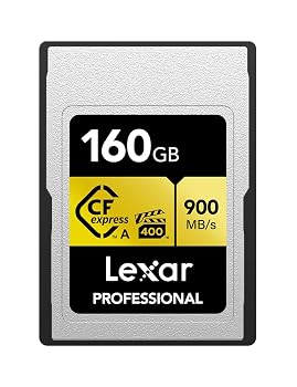 【中古】(非常に良い)Lexar CFexpressカード TypeA 160GB GOLD 最大持続読出速度900MB/s 最大持続書込速度800MB/s VPG 400 制限付き 海外版 LCAGOLD160G-RNENG｜ハッピーストア藤岡