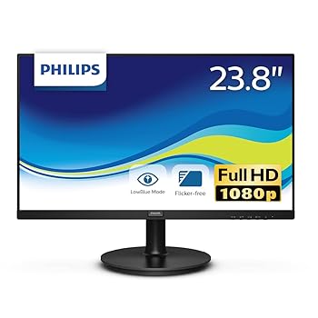 【中古】(非常に良い)PHILIPS モニターディスプレイ 241V8L/11 (23.8インチ/FHD//HDMI 1.4x1, D-Sub(VGA)x1/チルト/フレームレス/ブルーライトカット)|ハッピーストア藤岡