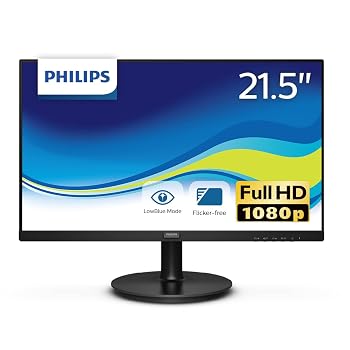 【中古】(非常に良い)PHILIPS モニターディスプレイ 221V8L/11 (21.5インチ/FHD//HDMI 1.4x1, D-Sub(VGA)x1/チルト/フレームレス/ブルーライトカット)|ハッピーストア藤岡