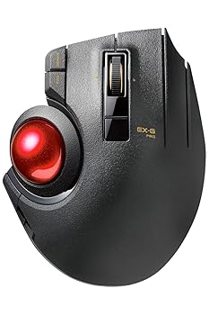 【中古】(非常に良い)エレコム マウス 有線/ワイヤレス/Bluetooth トラックボール親指 8ボタン チルト機能 ブラック M-XPT1MRXBK｜ハッピーストア藤岡