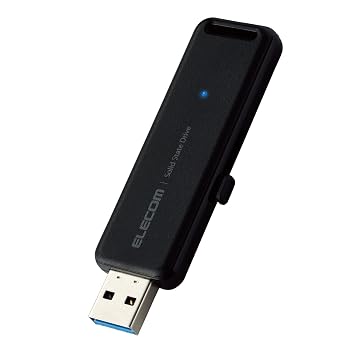 【中古】エレコム 外付けssd 1TB コンパクト ポータブル PS5/PS4対応(メーカー動作確認済) USB3.2(Gen1) ESD-EMB1000GBK|ハッピーストア藤岡