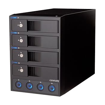 【中古】センチュリー 独立電源スイッチ搭載　eSATA接続x4HDDケース 「裸族のカプセルホテル eSATA x4」 CRCH35E4IS｜ハッピーストア藤岡