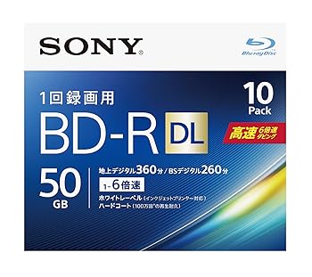【中古】(非常に良い)ソニー ビデオ用ブルーレイディスク 10BNR2VJPS6(BD-R 2層:6倍速 10枚パック)｜ハッピーストア藤岡