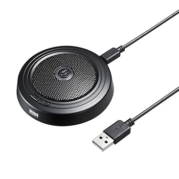 【中古】サンワサプライ USBマイク WEB会議用 高感度 無(全)指向性 Skype対応 MM-MCUSB33|ハッピーストア藤岡