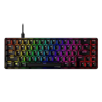 【中古】ハイパーエックス(HyperX) HyperX Alloy Origins 65 小型 RGBメカニカルゲーミングキーボードHyperX赤軸 ゲーマー向け メーカー 4P5D6AA#ABA ブ｜ハッピーストア藤岡