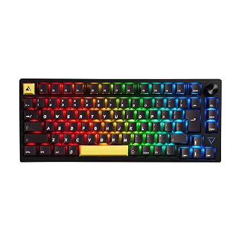 【中古】(非常に良い)プリンストン ULTRA PLUS ゲーミングキーボード メカニカル 75% 無線 銀軸 リニア 日本語配列 心地よい打鍵感 静音 ガスケットマウント ノブ付き|ハッピーストア藤岡