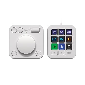 【中古】ロジクール MX クリエイティブ コンソール KXCCPG 左手デバイス キーパッド ダイヤルパッド DaVinci Resolve Adobe Photoshop Illustrator Premi｜ハッピーストア藤岡