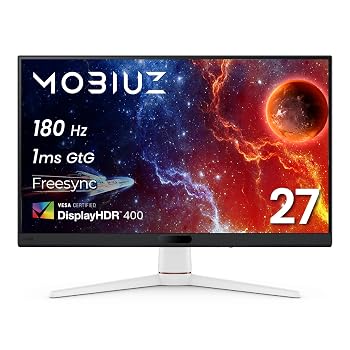 【中古】(非常に良い)ベンキュージャパン BenQ MOBIUZ EX271 ゲーミングモニター(27インチ/Full HD/180Hz/1ms/HDR 400/スピーカー(2.5W&times;2)搭載/FreeSync/輝度自動調｜ハッピーストア藤岡