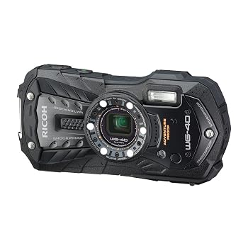 【中古】RICOH 防水デジタルカメラ RICOH WG-40 ブラック 防水14m耐ショック1.6m耐寒-10度 RICOH WG-40 BK 04675|ハッピーストア藤岡